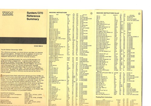 Leporello mit ibm codetabellen - leporello,
